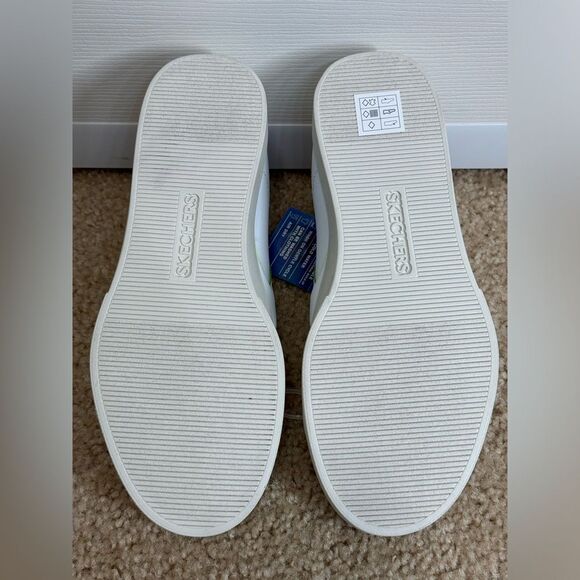 NWT Skechers Womens Court Classics Eden LX White/Pink/Green Shoes Sz7.5 - Picture 8 of 11
